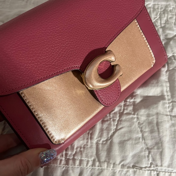 ONE OF A KIND coach tabby handle bag resin handle metallic pink - Picture 7 of 8